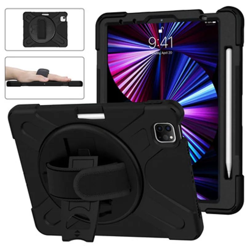 GENERICO - Case Súper Resistente con Soporte de Mano y Correa para iPad Pro 12.9
