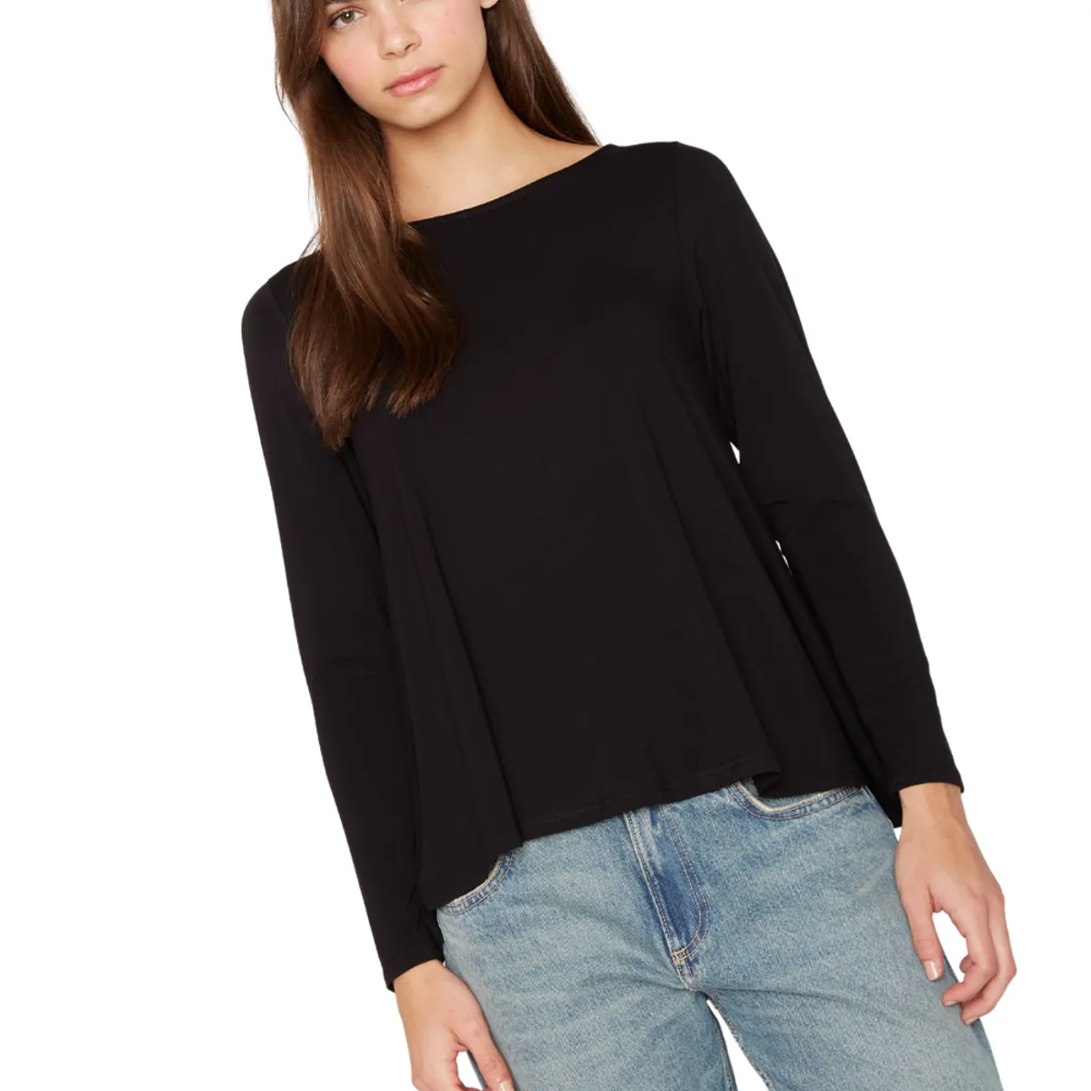 JACINTA TIENDA - Polera Bianca campana III negra Jacinta Tienda