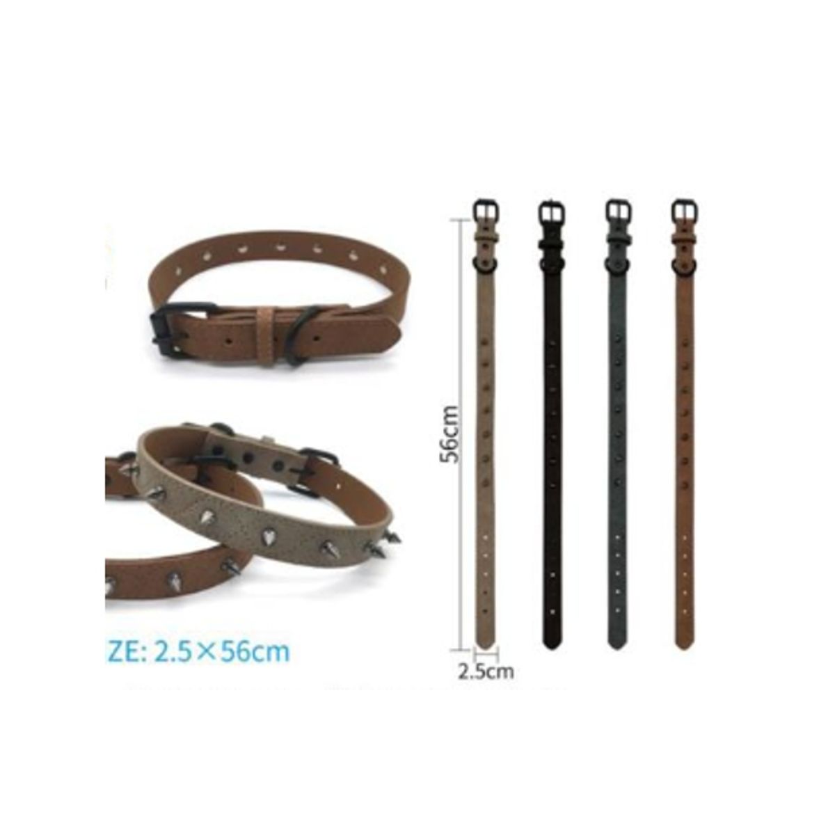 GENERICO - Collar Para Perro Color Negro Con Diseño 56cm