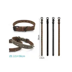 GENERICO - Collar Para Perro Color Marron Con Diseño 56cm