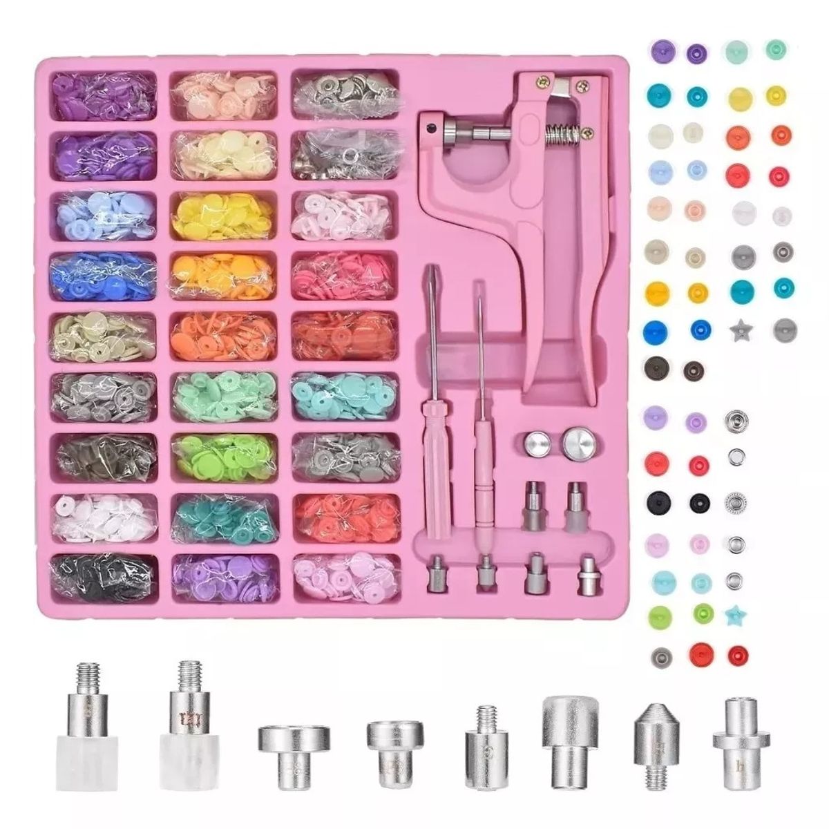 GENERICO - Pinza Remachadora Para Broches Plasticos Snap Mas 270 Broche