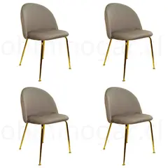 OH MI HOGAR - Pack 4 Sillas B Gold Gris