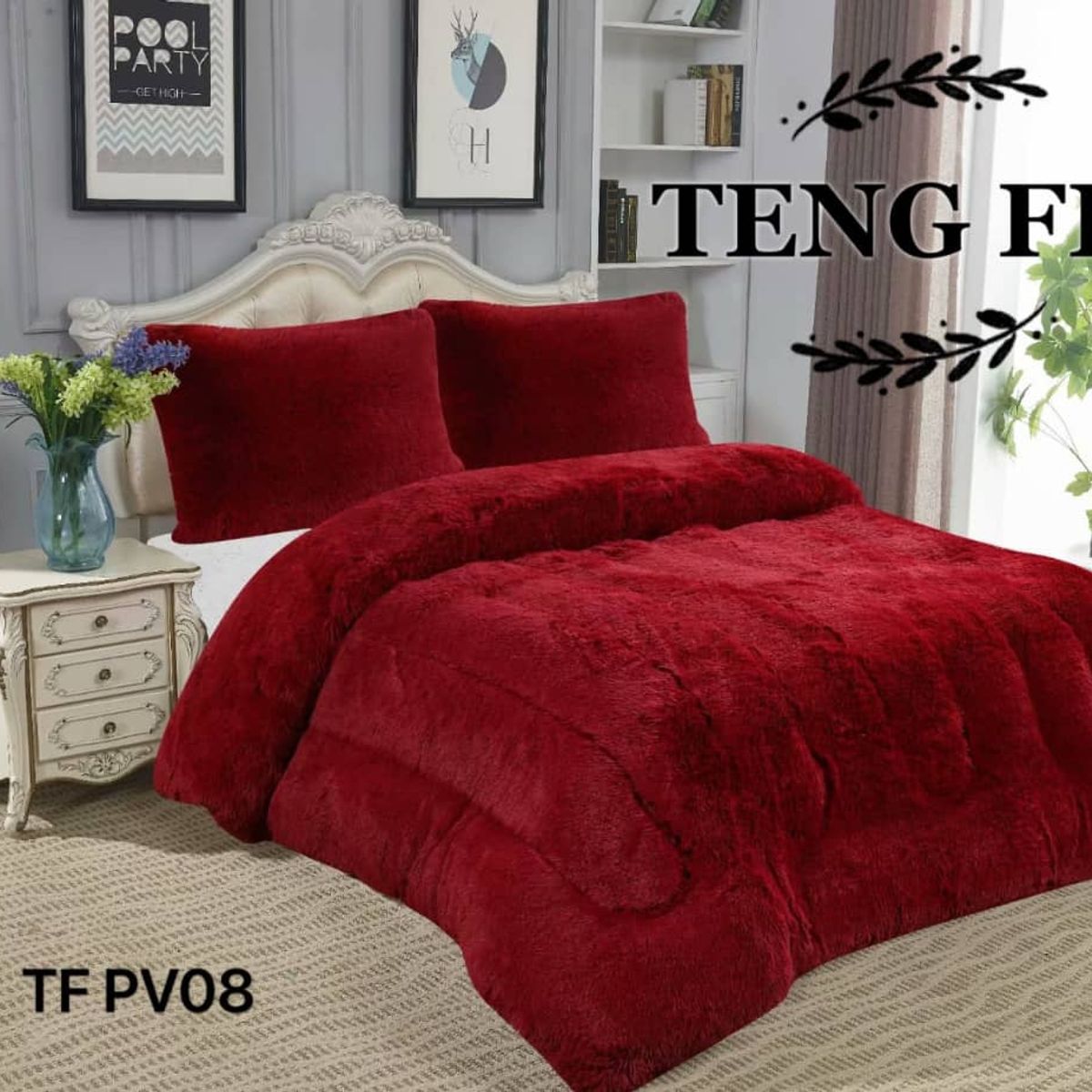 GENERICO - Cubrecama De INVIERNO PELUDO Chiporro y Pola 1,5 Plaza  Tf