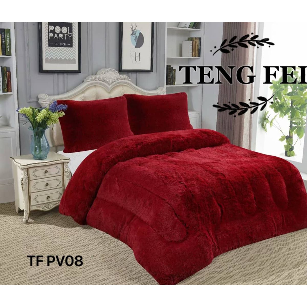 GENERICO - Cubrecama De INVIERNO PELUDO Chiporro y Pola 1,5 Plaza  Tf