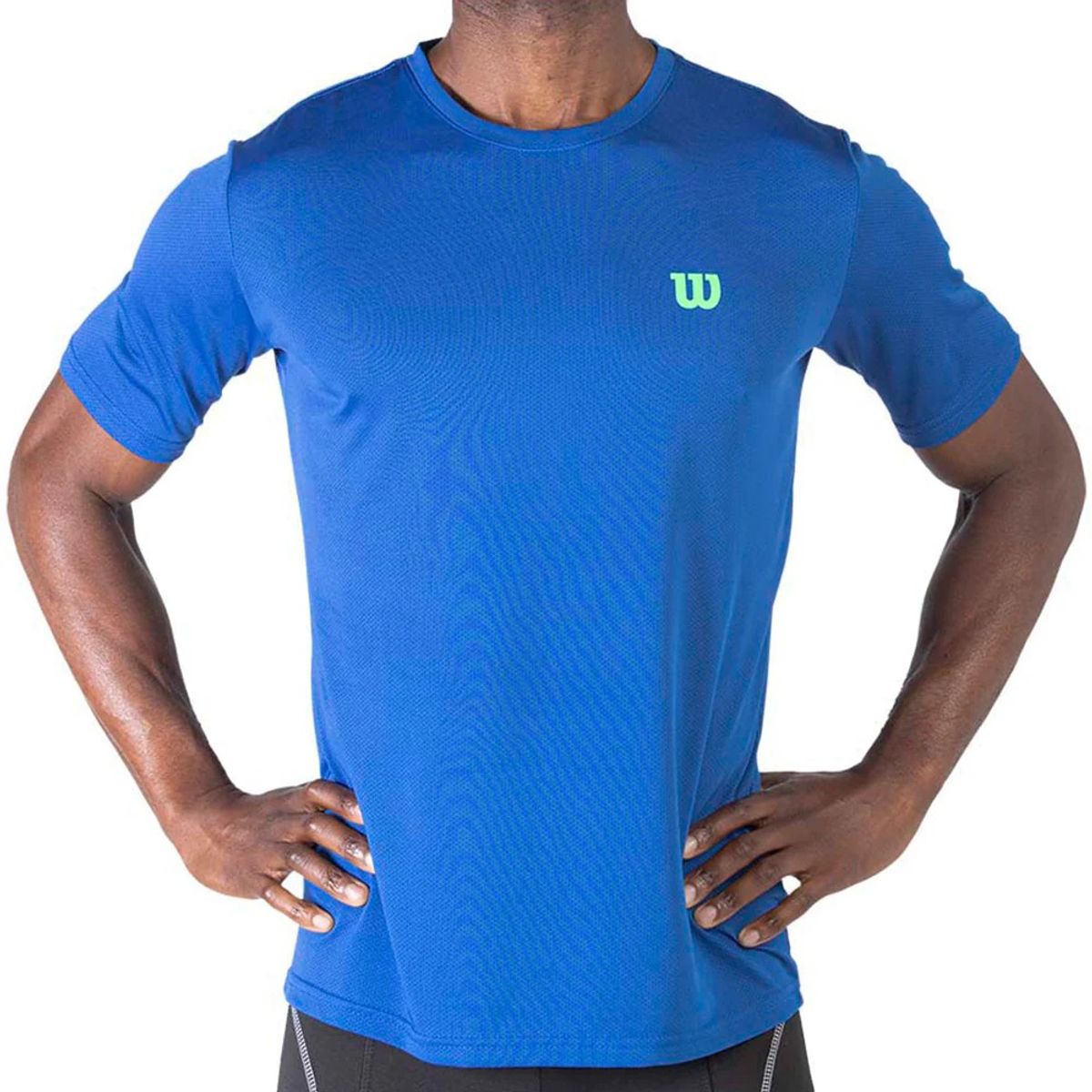 WILSON - Polera Wilson Perforada Tenis Padel Celeste