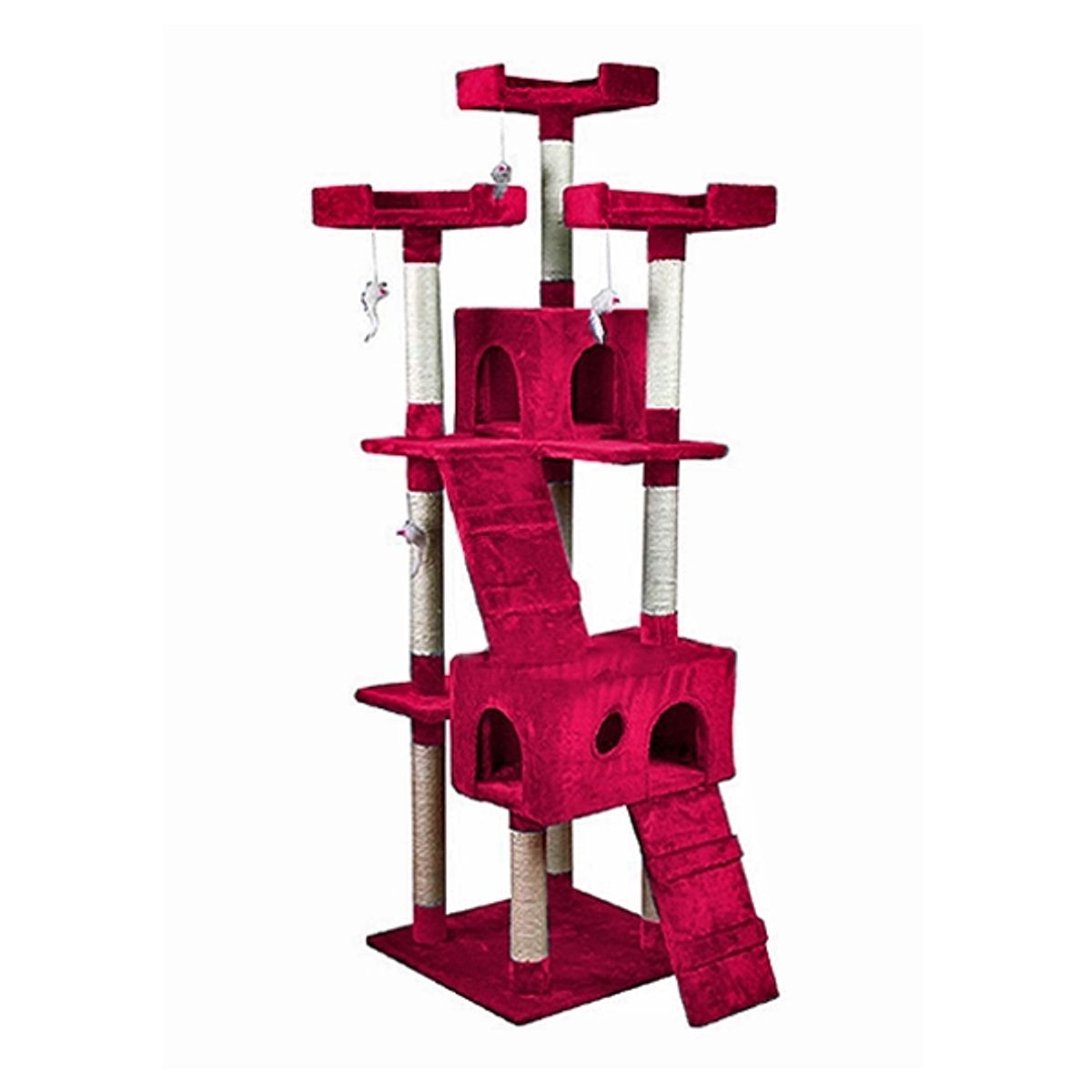 SDFIT - Rascador casa de gato  Rojo Vino modelo CAT608SA-V