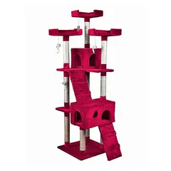 SDFIT - Rascador casa de gato Rojo Vino modelo CAT608SA-V
