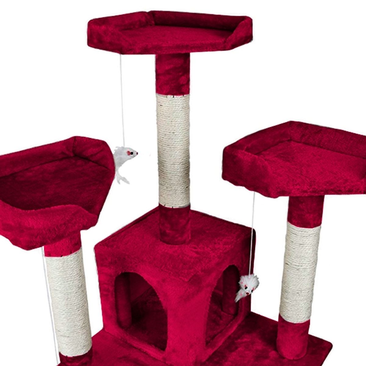 SDFIT - Rascador casa de gato  Rojo Vino modelo CAT608SA-V