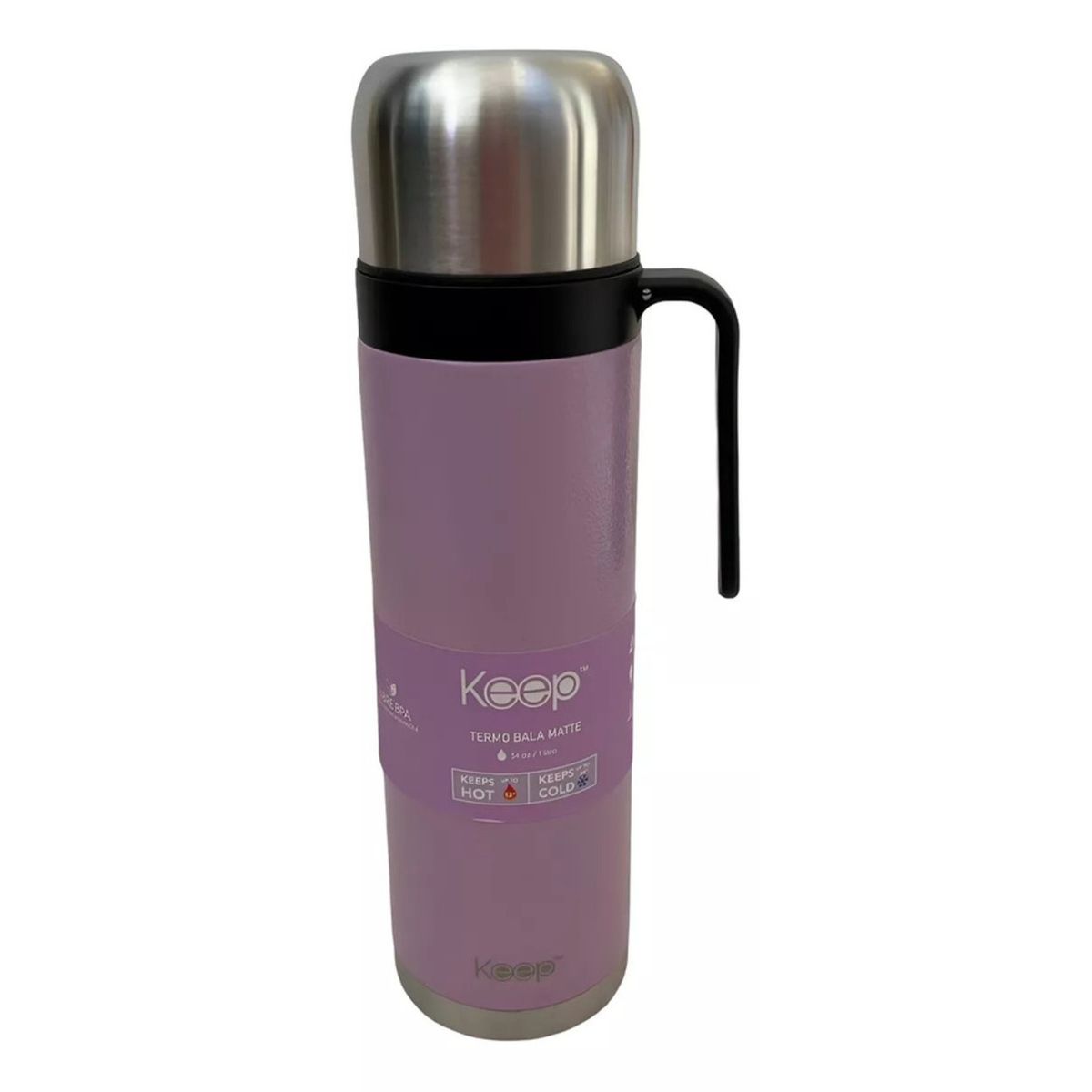 KEEP - KEEP TERMO BALA MATE 1 LT CON PUNTA DOSIFICADORA COLOR LILA