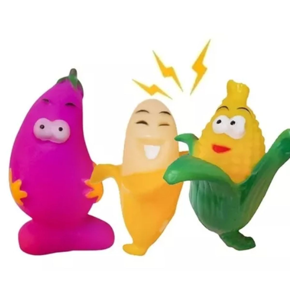 GENERICO - Kit X3 Unidades Juguete Sonoro Mascota Chifle Food Animado
