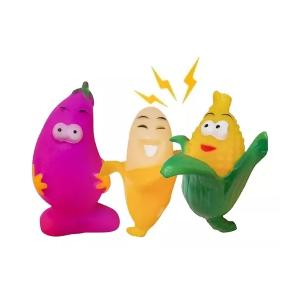 GENERICO - Kit X3 Unidades Juguete Sonoro Mascota Chifle Food Animado
