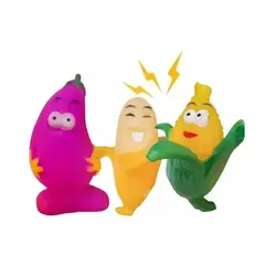 GENERICO - Kit X3 Unidades Juguete Sonoro Mascota Chifle Food Animado