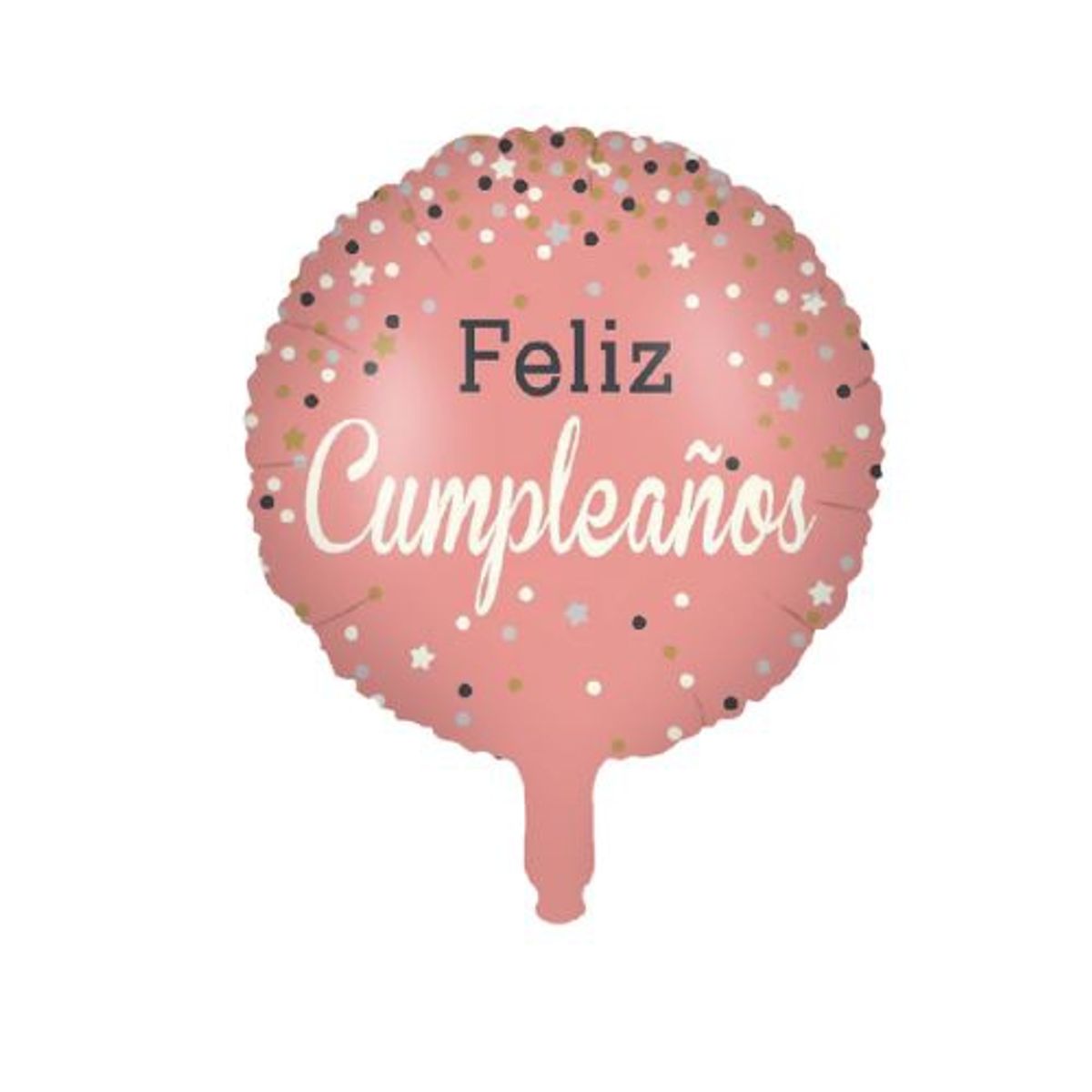 GENERICO - Globo Latex Feliz Cumpleaños Rosa 45X45 Cm