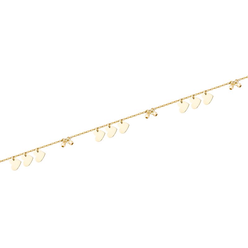 JB JOYAS BARON - Pulseras de Oro 18kt Modelo Corazones Colgantes