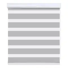 GENERICO - Cortinas Roller Doble Zebra 180x200 Dia Noche Gris