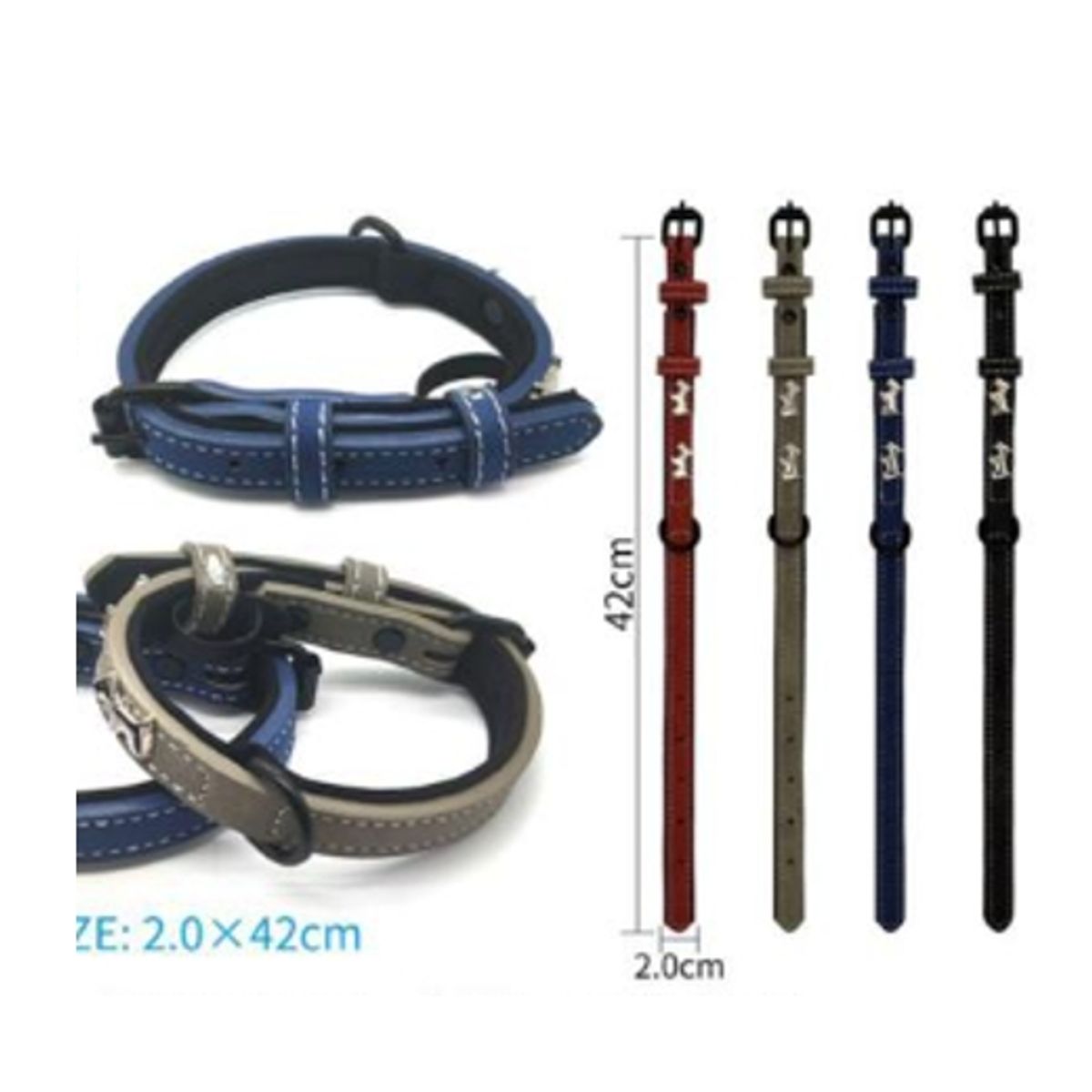 GENERICO - Collar Para Perro Color Negro Con Diseño 42cm