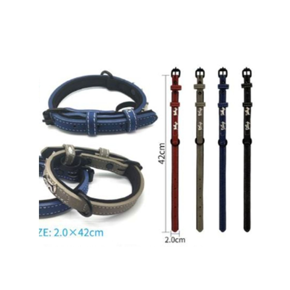 GENERICO - Collar Para Perro Color Negro Con Diseño 42cm