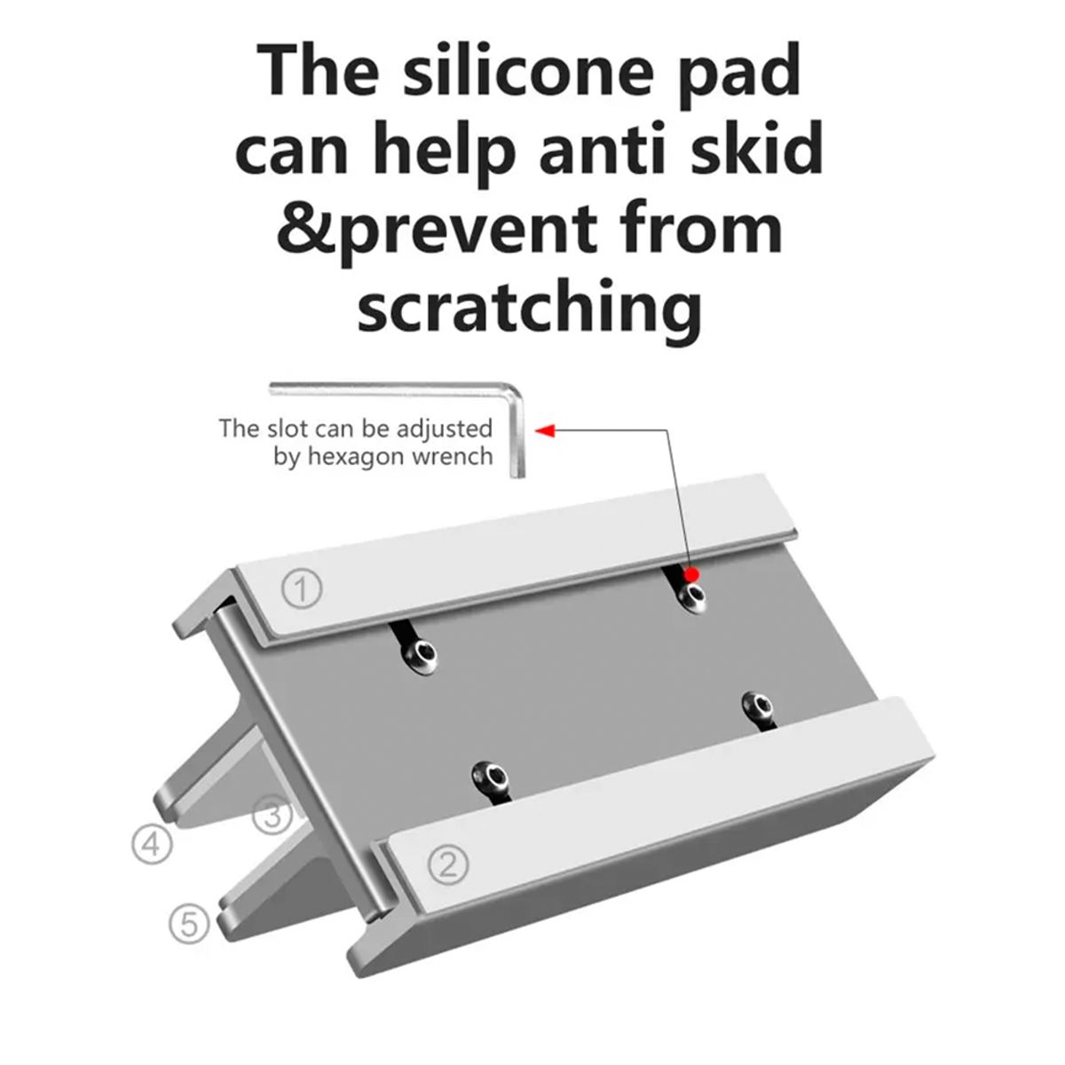 GENERICO - Soporte Base Vertical Acero Para Mac Macbook Notebook Vanto