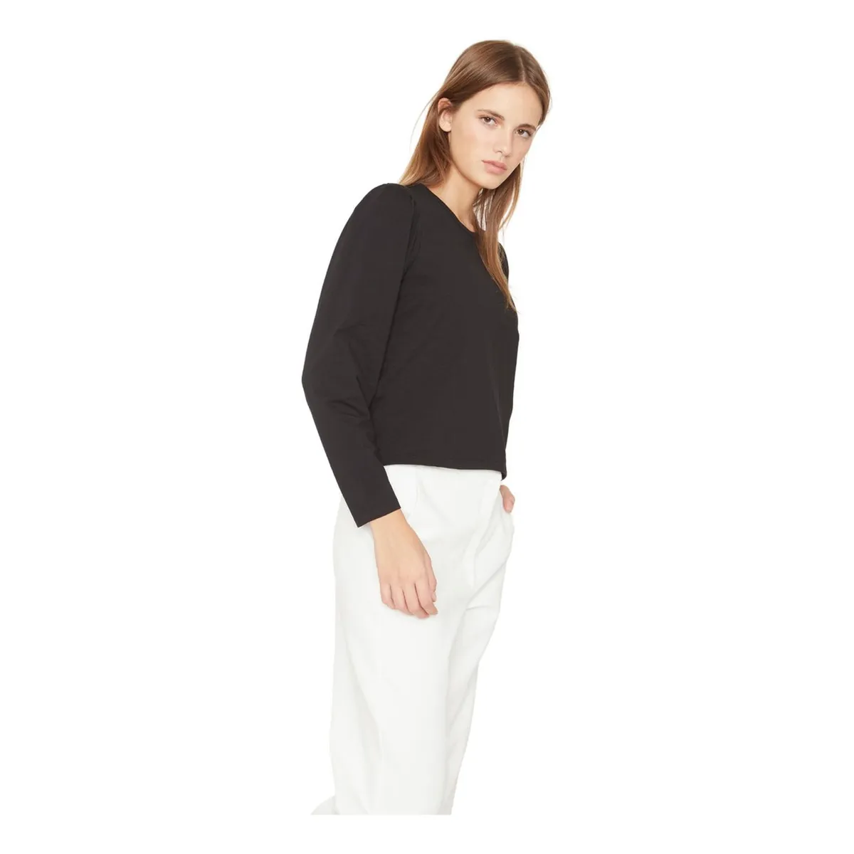 JACINTA TIENDA - Polera Alicia manga larga negra Jacinta Tienda