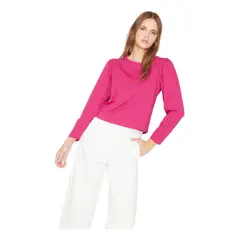 JACINTA TIENDA - Polera Alicia manga larga fucsia