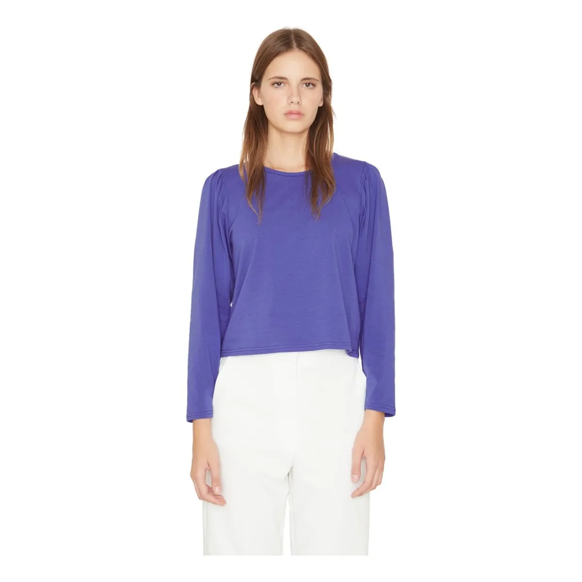 JACINTA TIENDA - Polera Alicia manga larga azul Jacinta Tienda