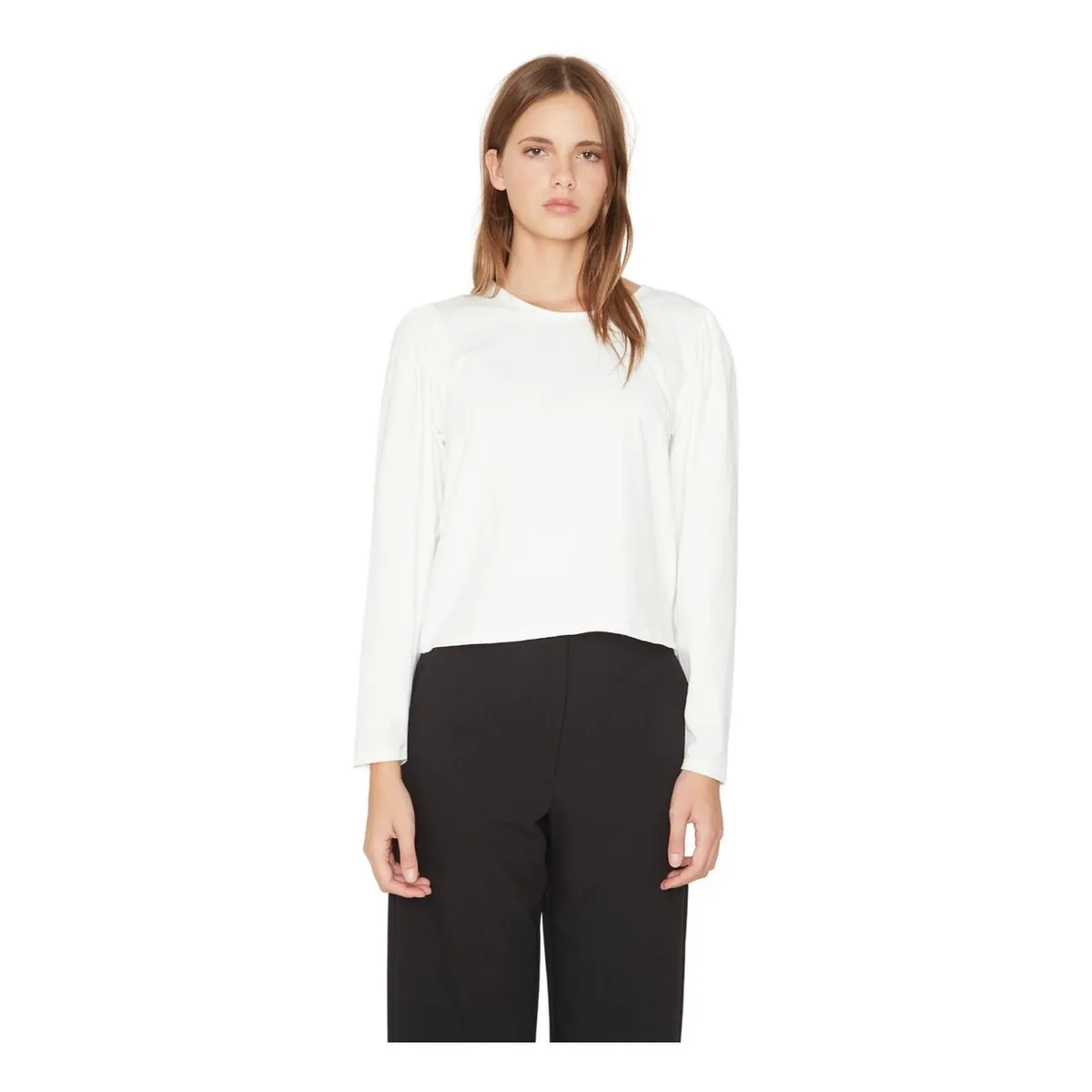 JACINTA TIENDA - Polera Alicia manga larga blanca Jacinta Tienda