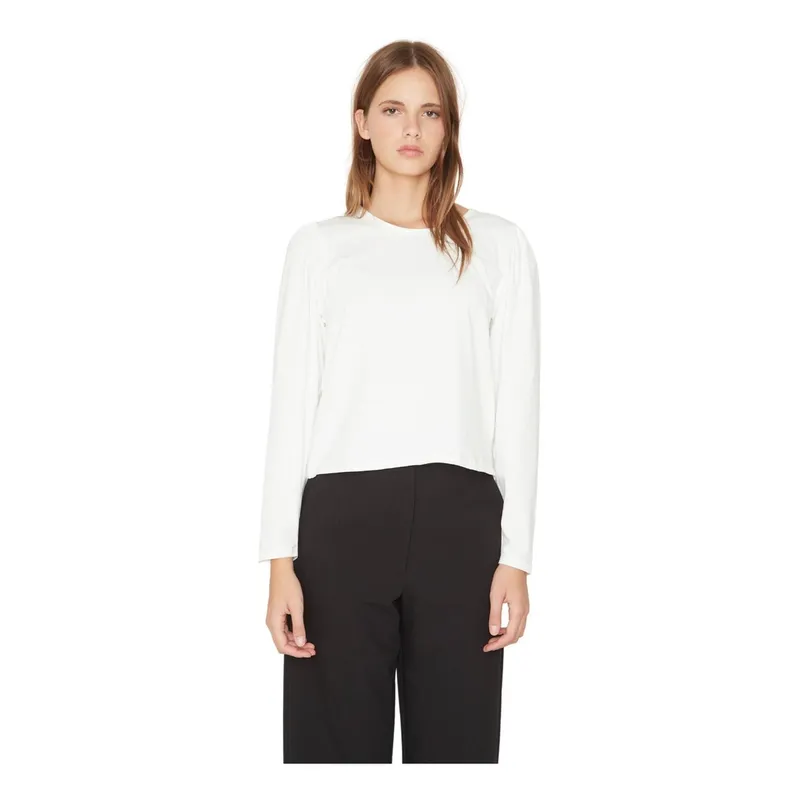JACINTA TIENDA - Polera Alicia manga larga blanca Jacinta Tienda