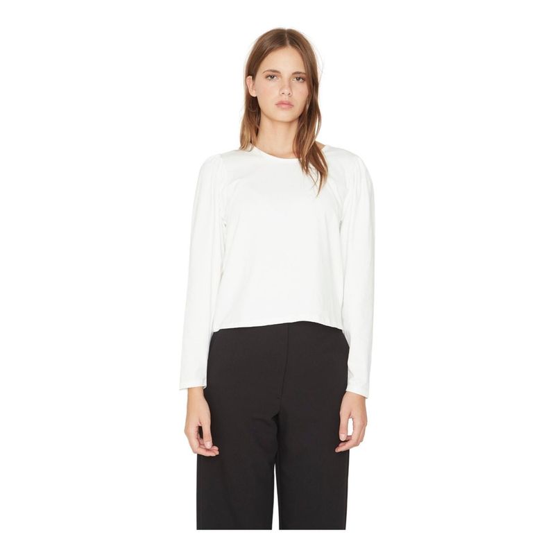 JACINTA TIENDA - Polera Alicia manga larga blanca Jacinta Tienda