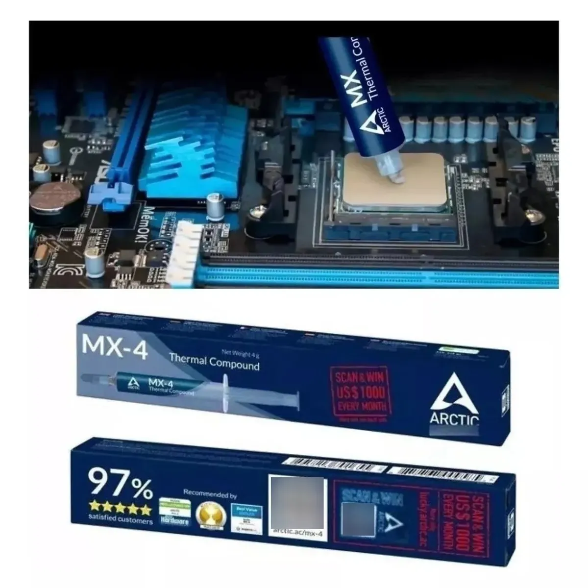 GENERICO - Pasta Térmica Arctic Mx-4 Disipador De Calor Cpu 4 Gramos