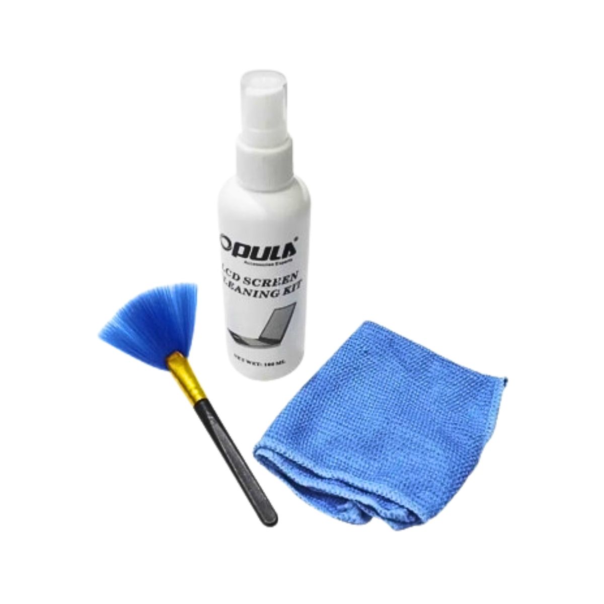 GENERICO - Set De Limpieza Spray Cepillo Pañuelo - Celular Notebook TV