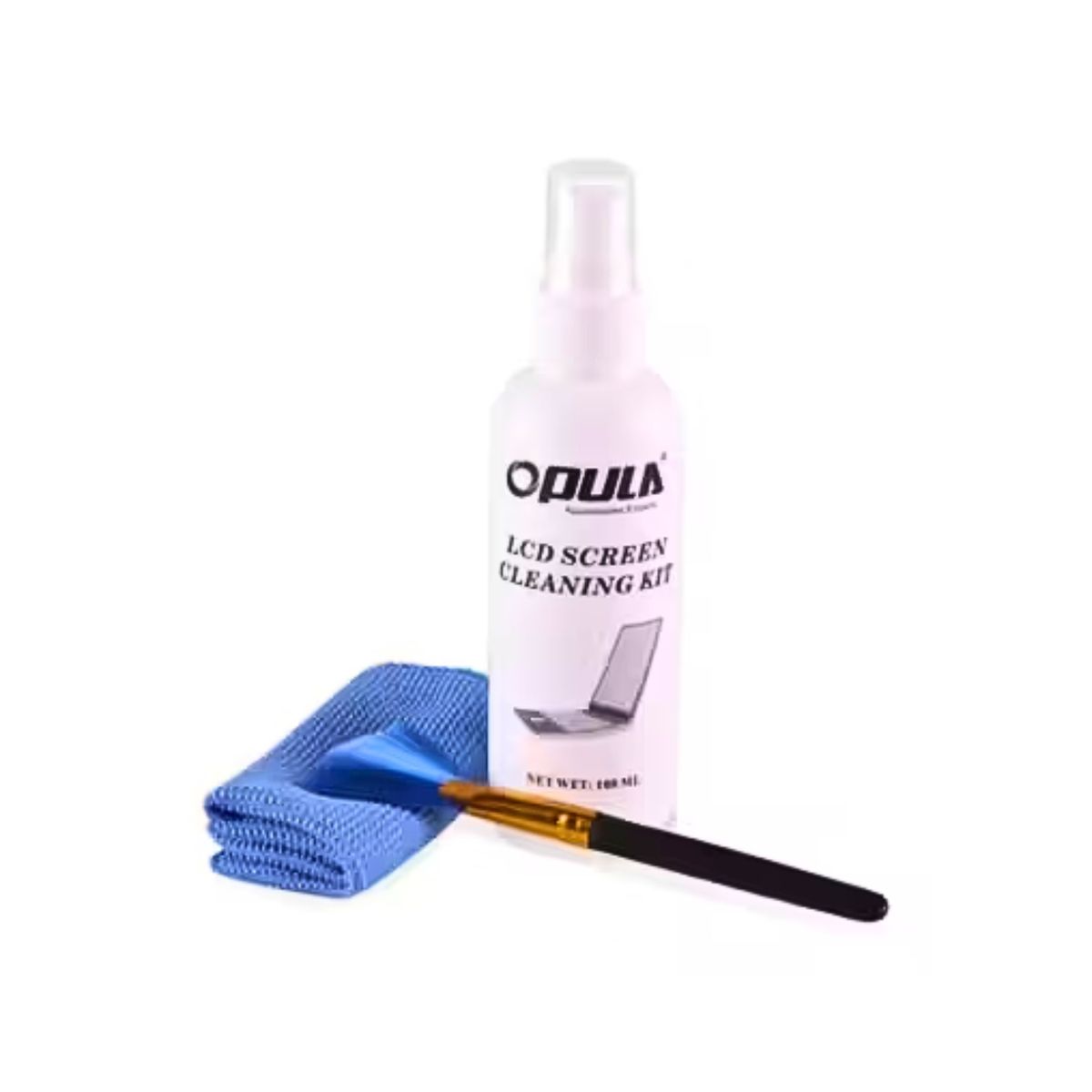 GENERICO - Set De Limpieza Spray Cepillo Pañuelo - Celular Notebook TV