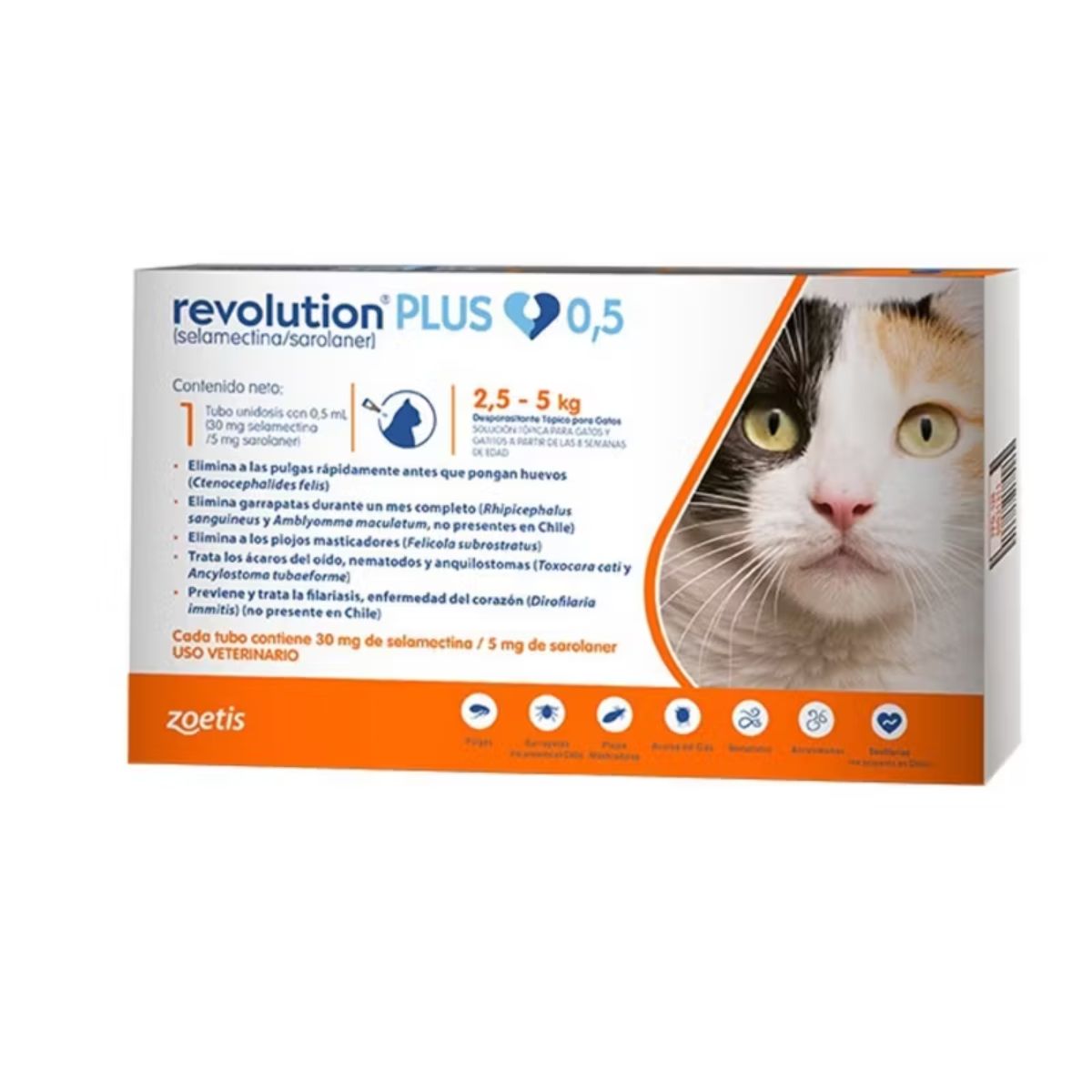 GENERICO - Pipeta para Gatos Revolution Plus 0,5 ml 2,5 a 5 kg.-