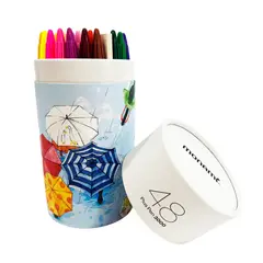 MONAMI - Set 48 piezas Lápices Acuarelables Punta Fina Plus Pen 3000