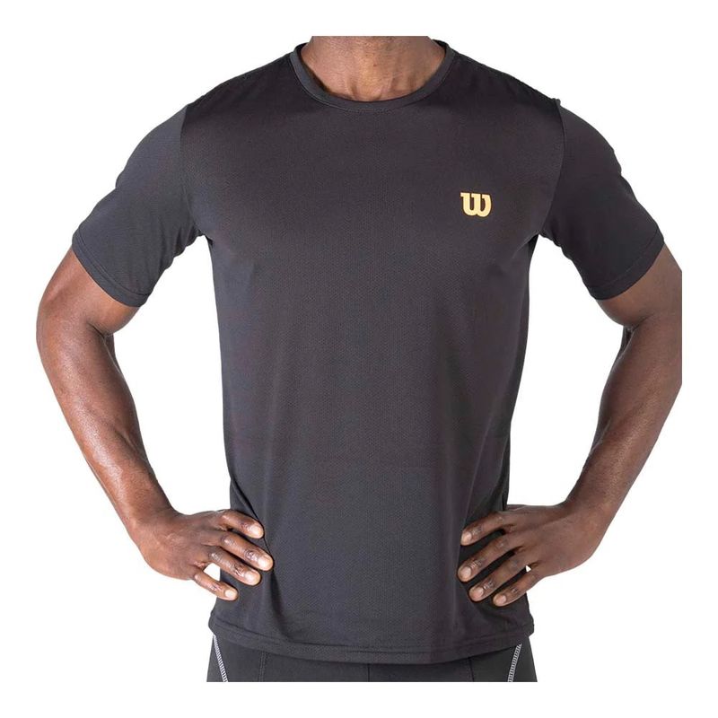 WILSON - Polera Wilson Perforada Tenis Padel Negra