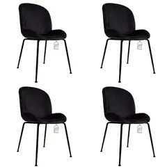 OH MI HOGAR - Pack 4 Sillas Berta PN Negro