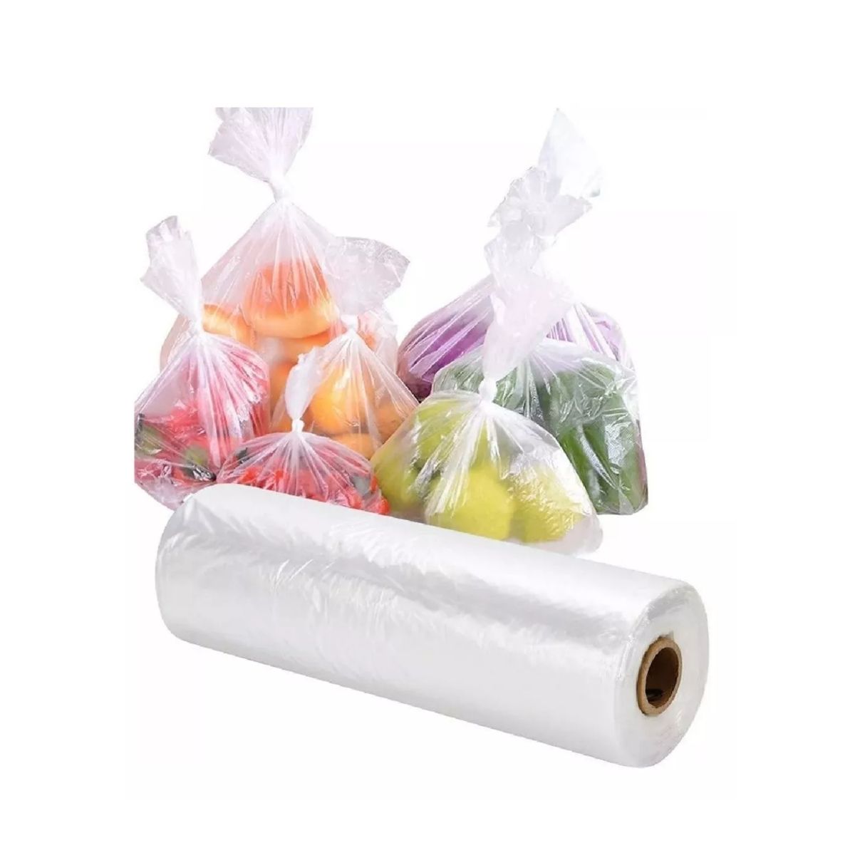 GENERICO - 100 Bolsas Plásticas Papelero Verduras Pan Basura 25x35