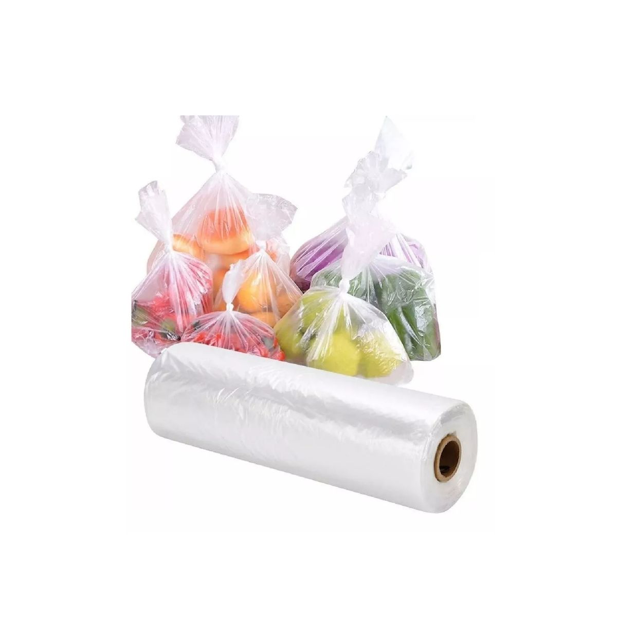 GENERICO - 100 Bolsas Plásticas Papelero Verduras Pan Basura 25x35