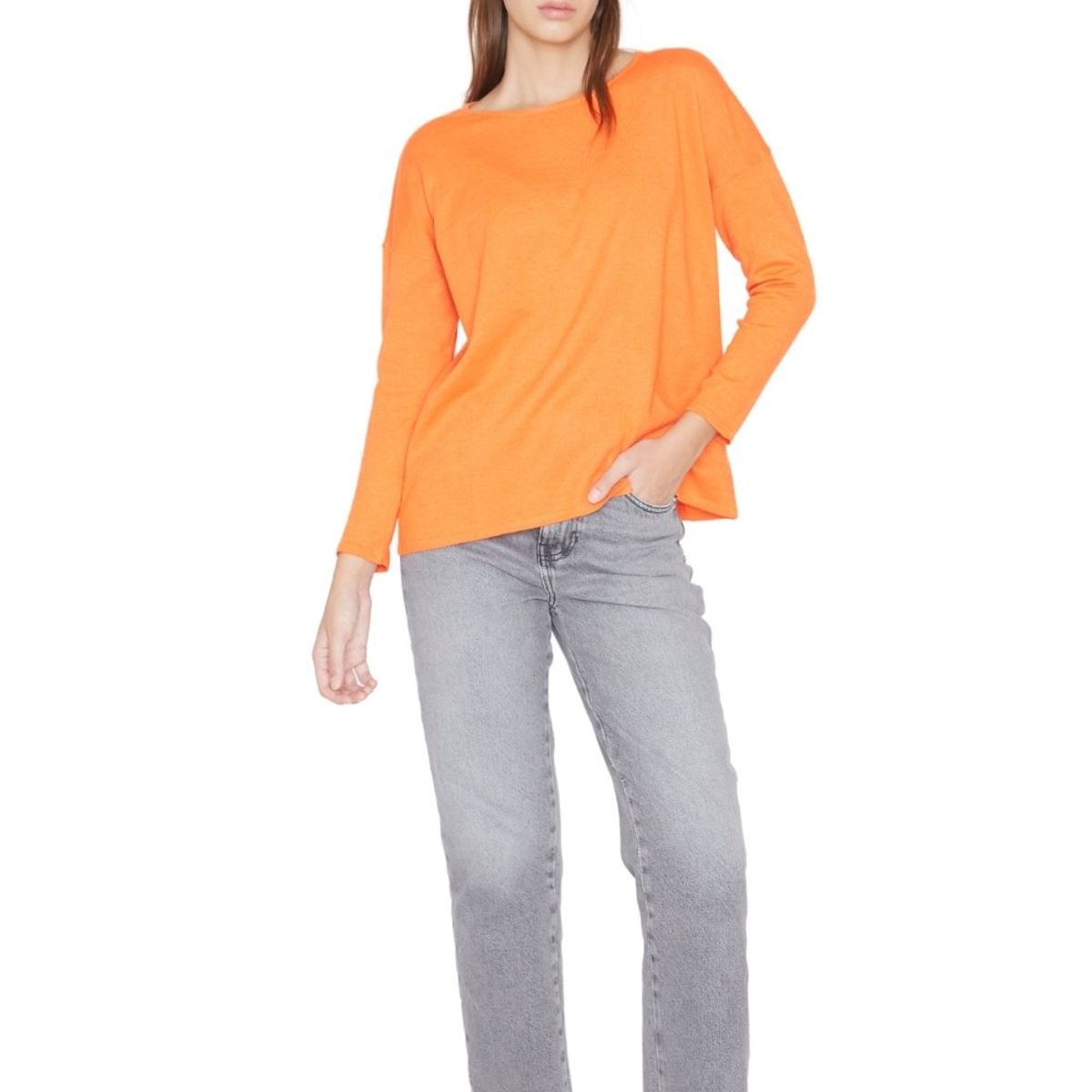 JACINTA TIENDA - Chaleco María largo III naranjo Jacinta Tienda