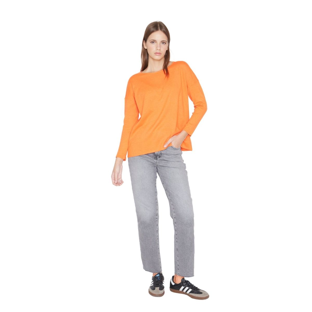 JACINTA TIENDA - Chaleco María largo III naranjo Jacinta Tienda