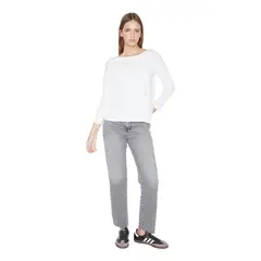 JACINTA TIENDA - Chaleco María largo III blanco