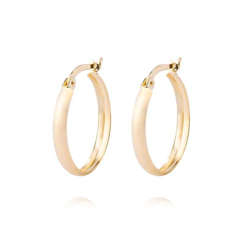 JB JOYAS BARON - Aros de Oro 14kt Argolla Clasica 17mm