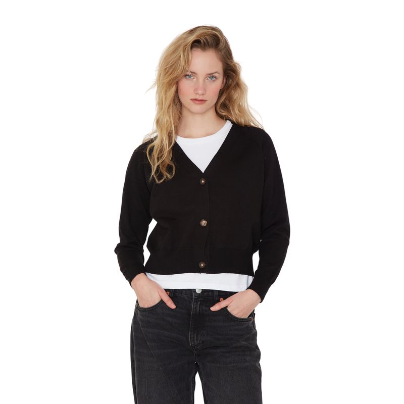 JACINTA TIENDA - Chaleco Pipa negro Jacinta Tienda