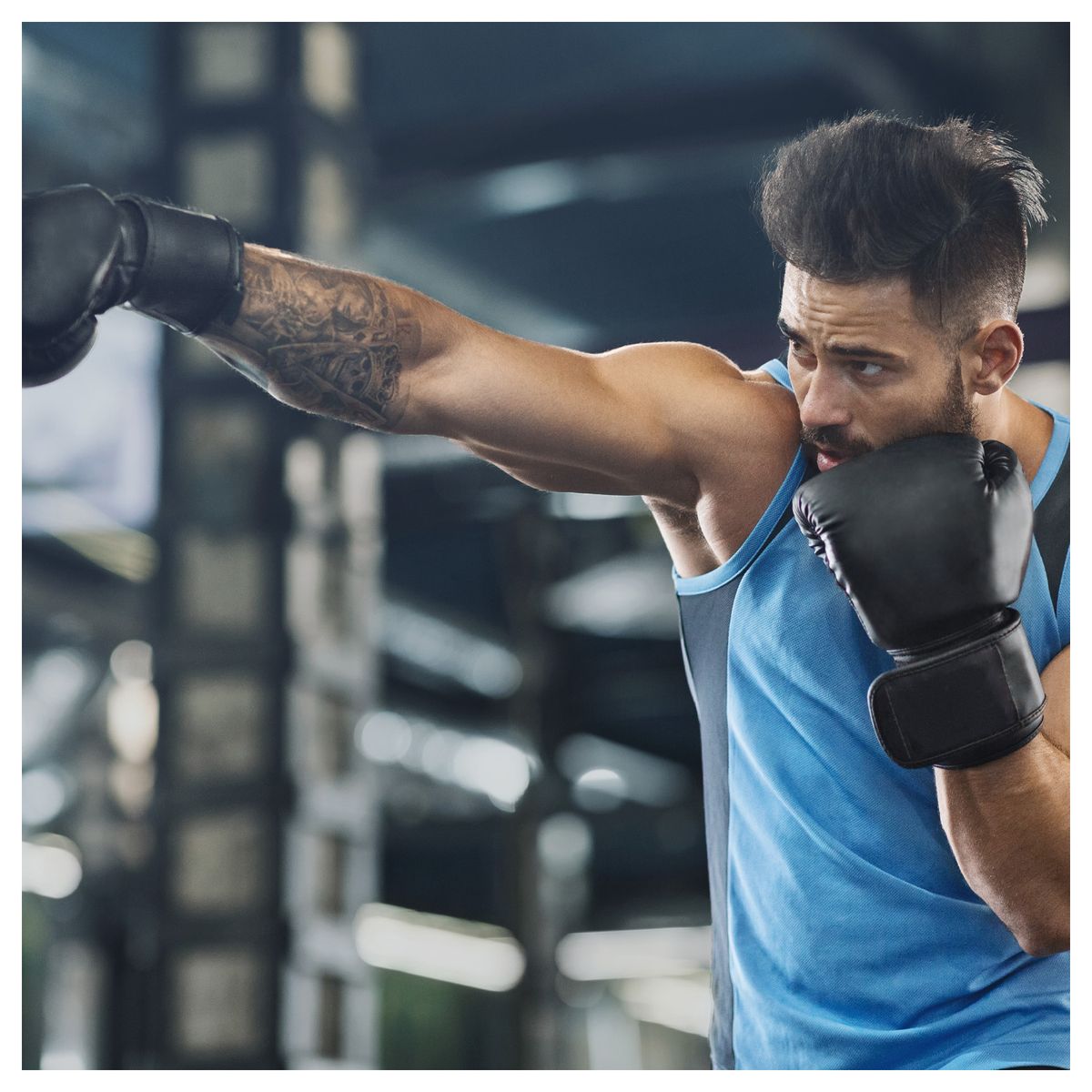 ATLETIS - Guantes de Boxeo Atletis 12 oz Negro