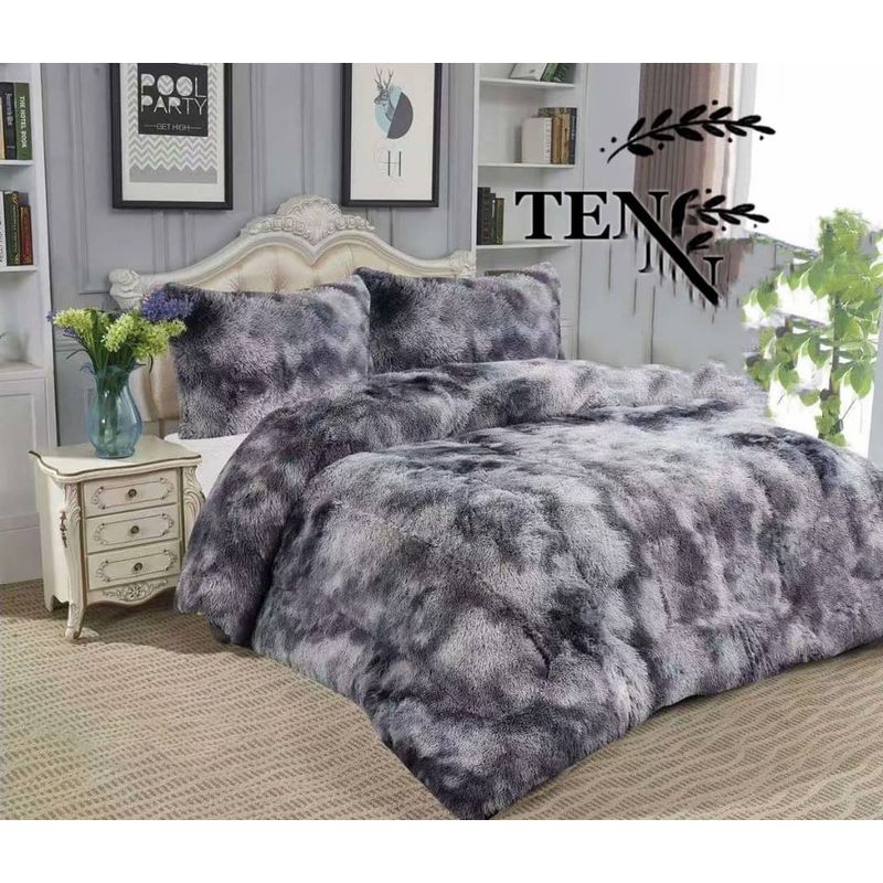 GENERICO - Cubrecama INVIERNO PLUSH AZUL 2 Plaza  230x250cm Tf