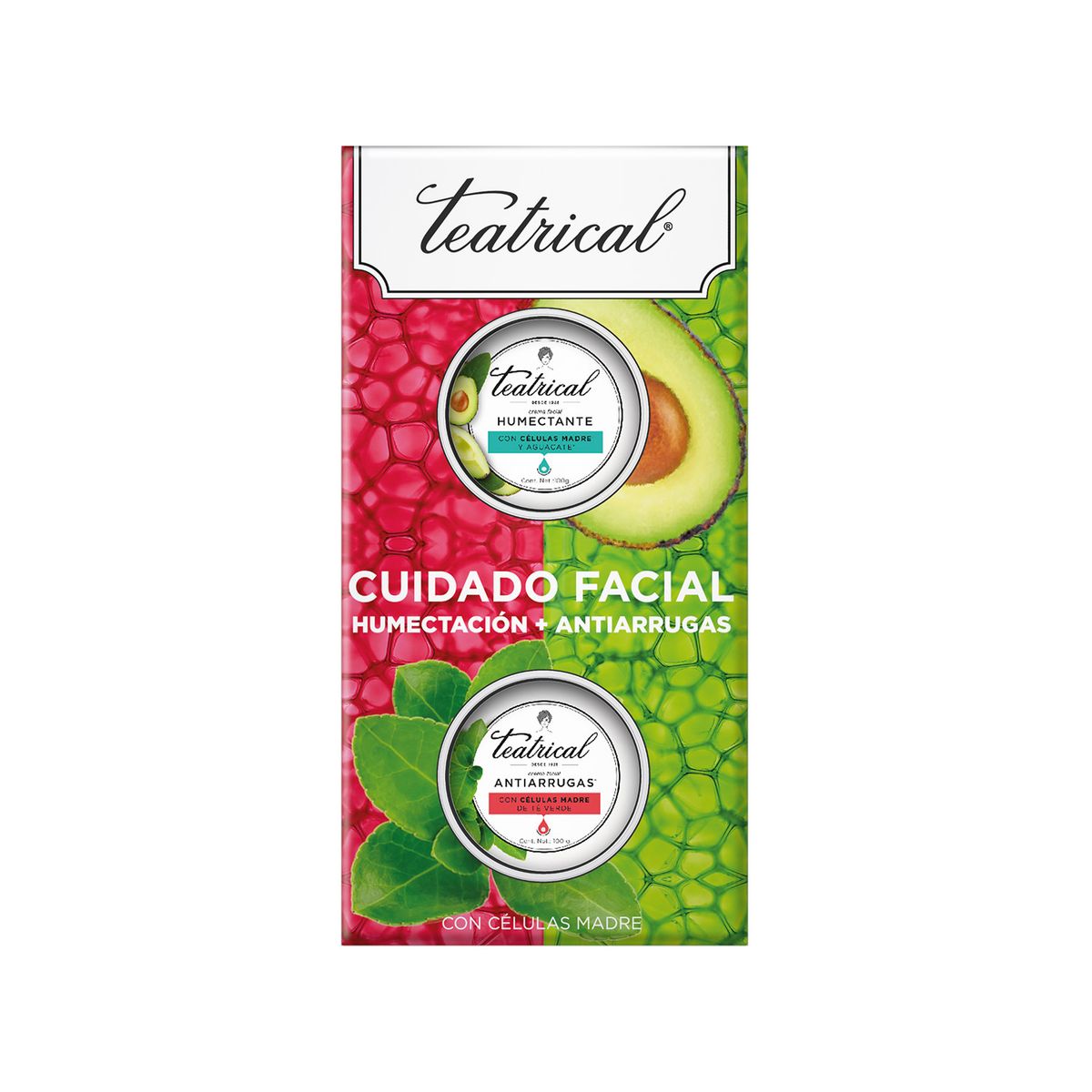 TEATRICAL - Crema Humectante 100gr + Crema Antiarrugas 100gr