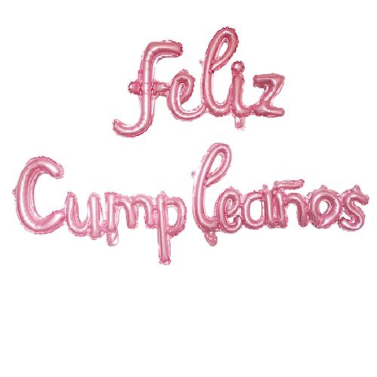 GENERICO - Globos Letras Feliz Cumpleaños Color Rosa Latex