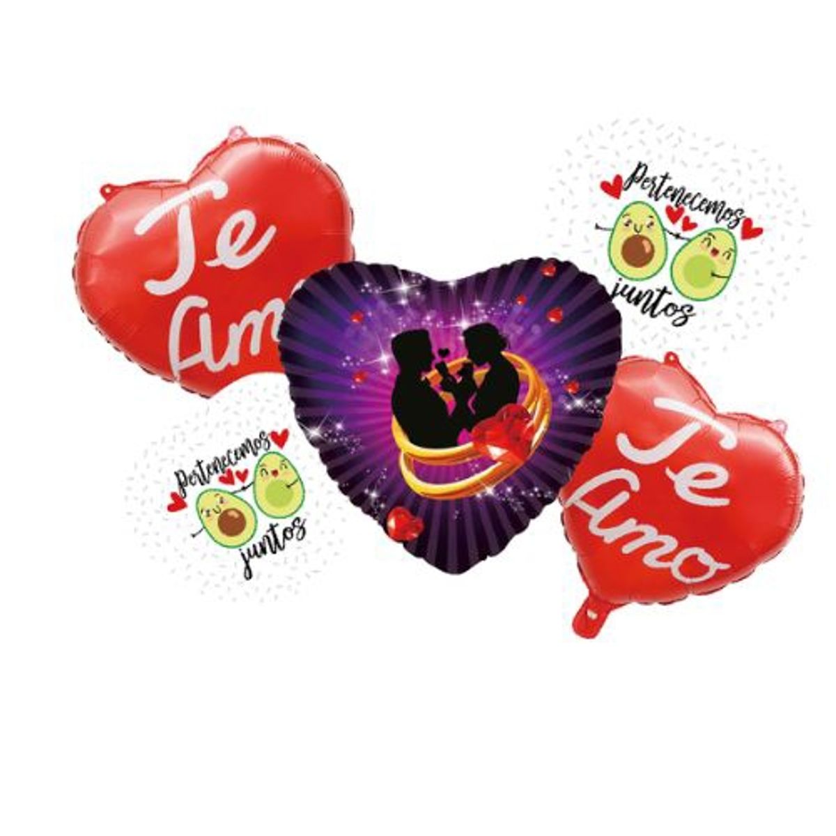 GENERICO - Globos Latex Diseño Corazon 45X45 Cm