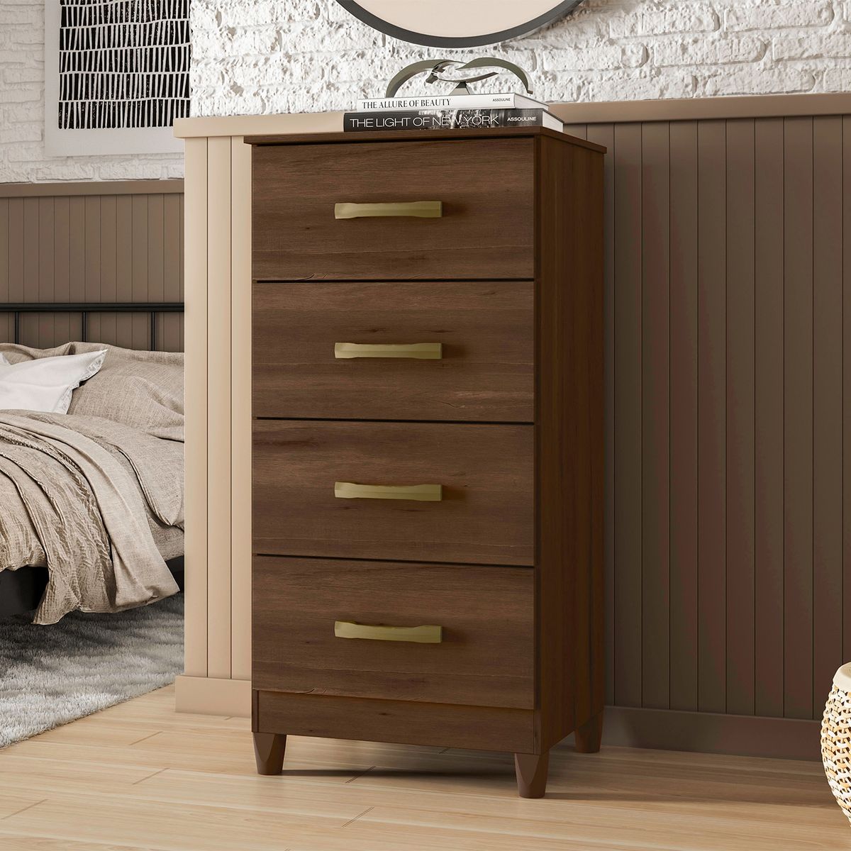 VEKKAHOME - COMODA 4C MOBI BROWN