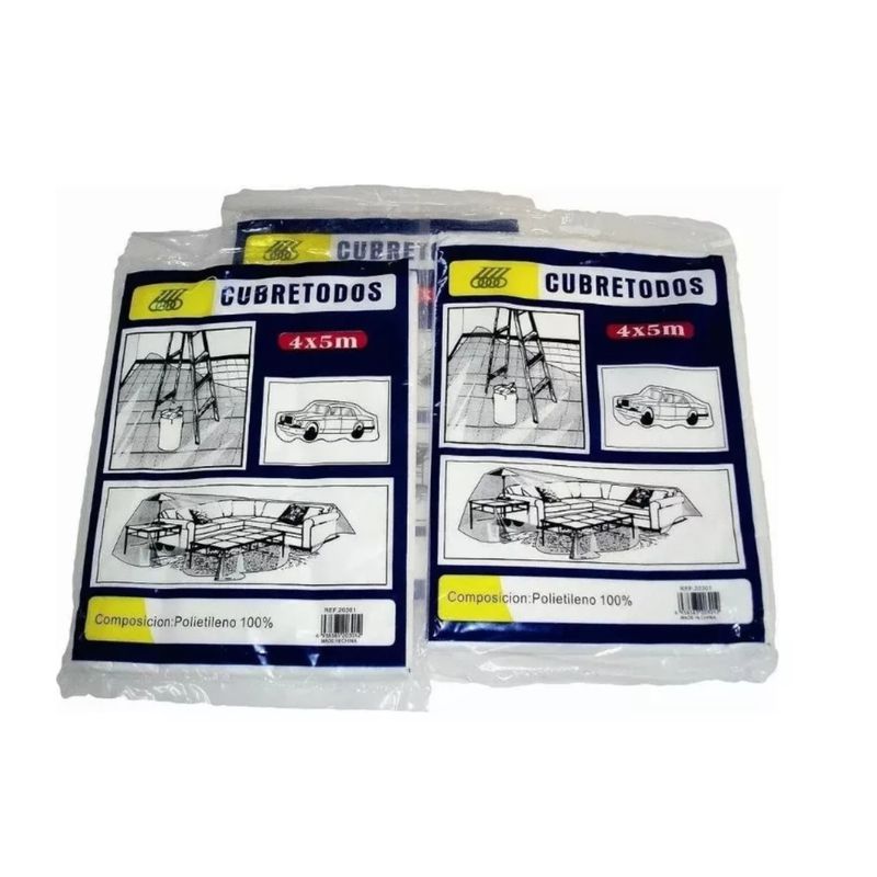 GENERICO - Plástico Protector Impermeable Cubre Todo 4x5 Metros
