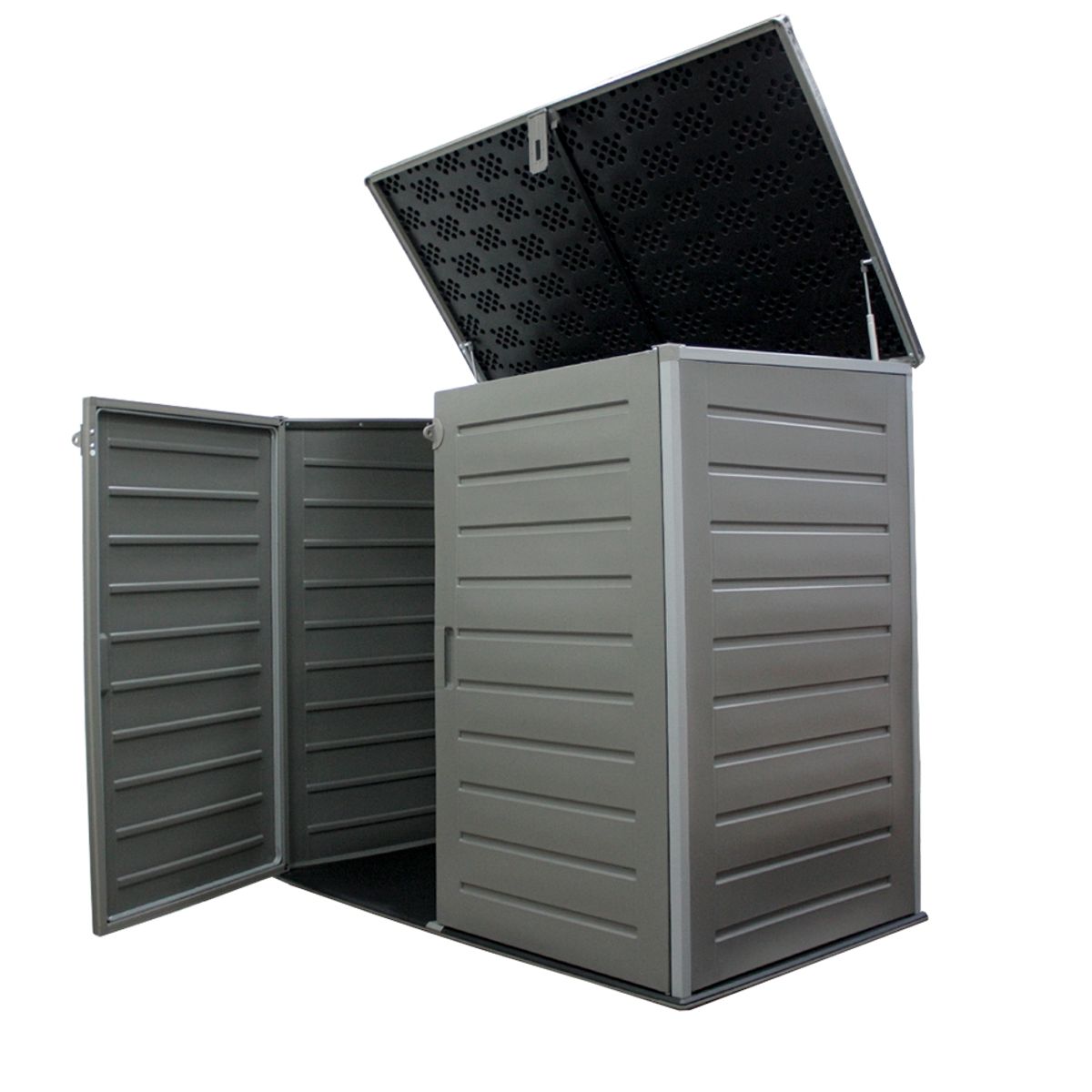 QRUBBER - Bodega Jardín Tipo Baúl Negro 1170 litros QRubber